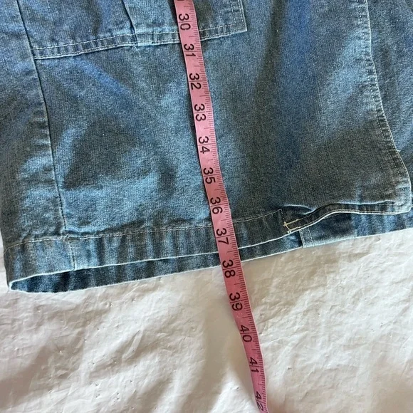 ANDY JOHNS VTG 80/90s Oversized Denim Mid-length Duster Size M - Picture 10 of 10